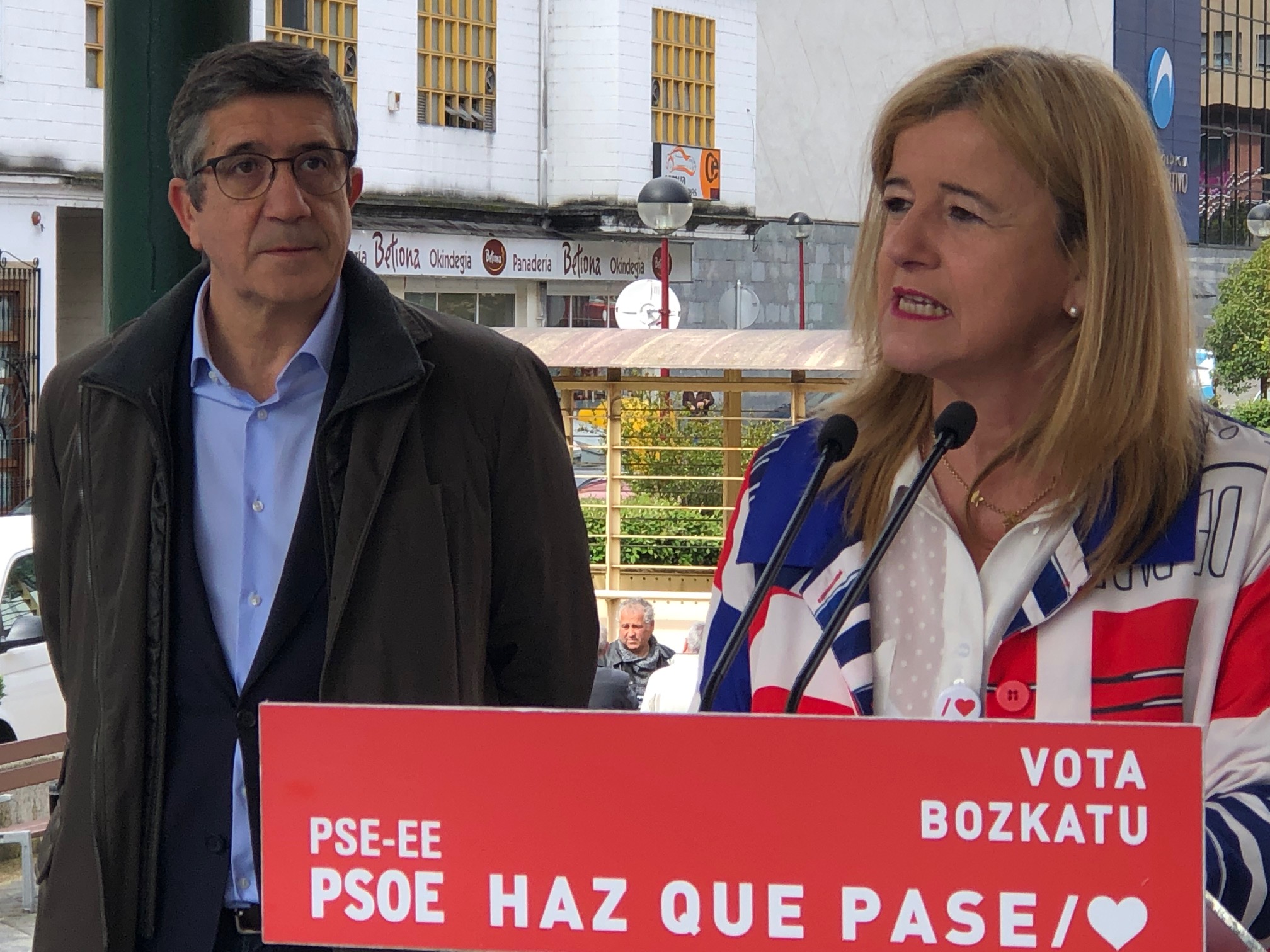 Patxi López, acto político en Ermua