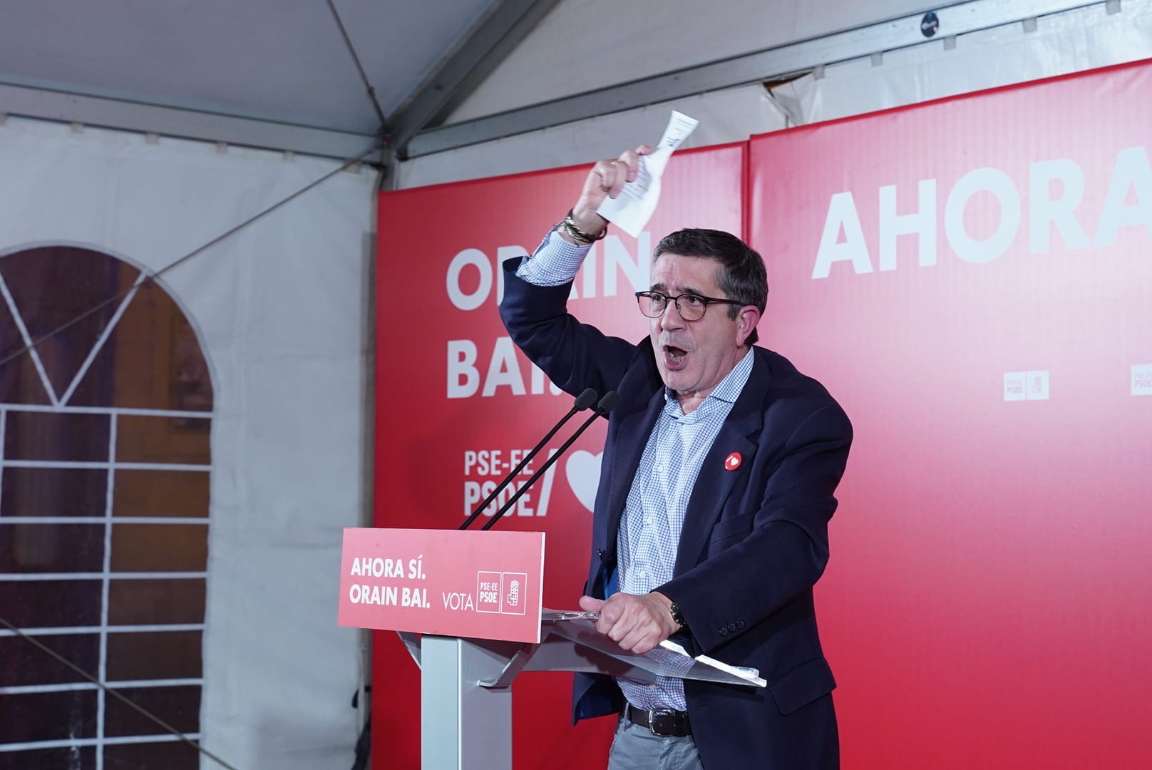 Patxi López cierre campaña Bilbao. El voto al PSE-EE es nuestra máquina para parar al fascismo