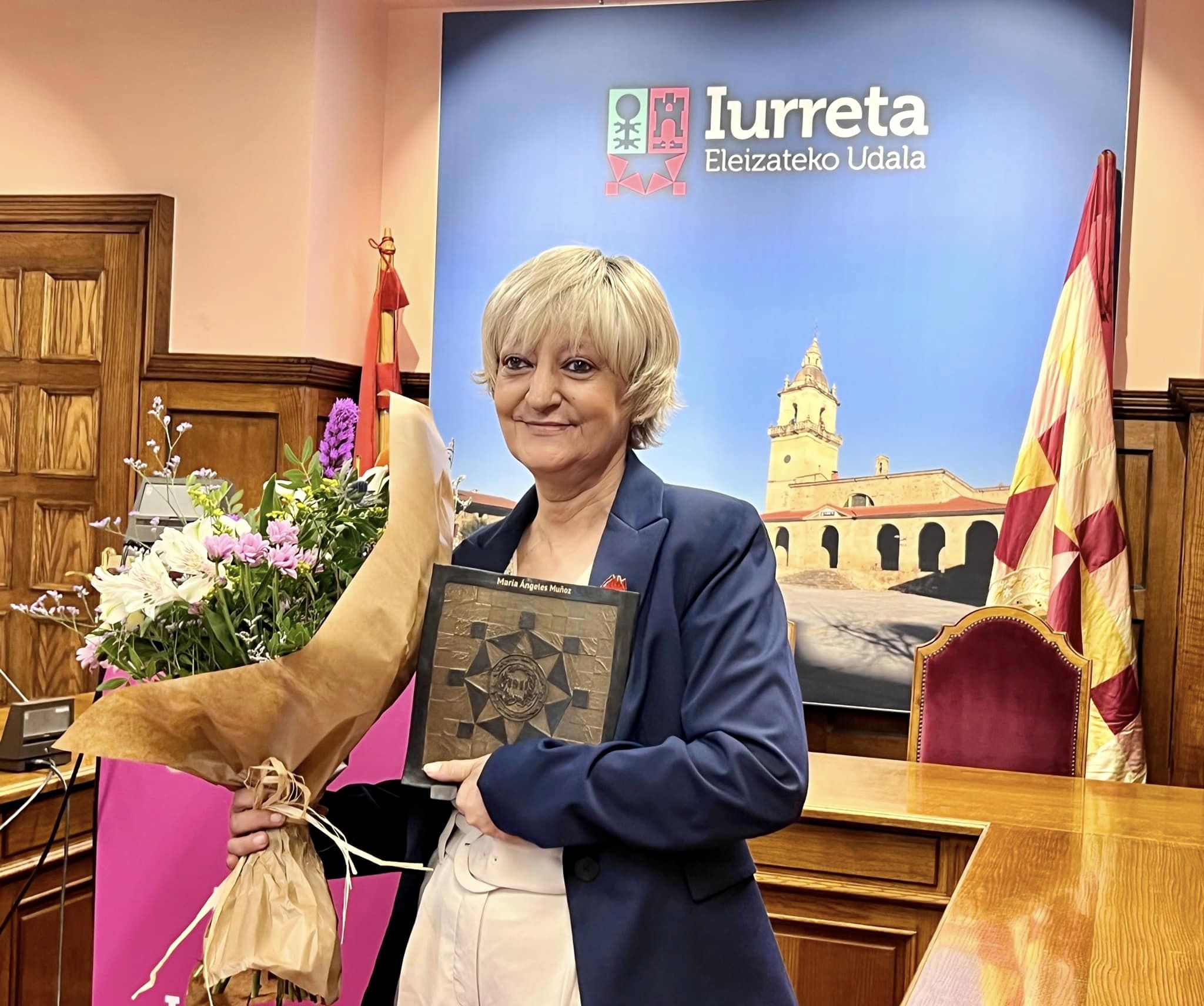 Marian Muñoz. Homenaje del Ayuntamiento de Iurreta